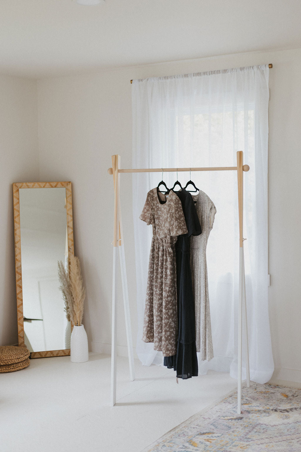 Large Wooden Clothing Rack | Minimalist A-Frame Garment Rack