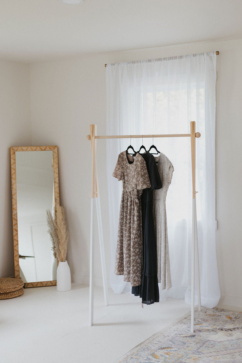 Large Wooden Clothing Rack | Minimalist A - Frame Garment Rack - Aware House