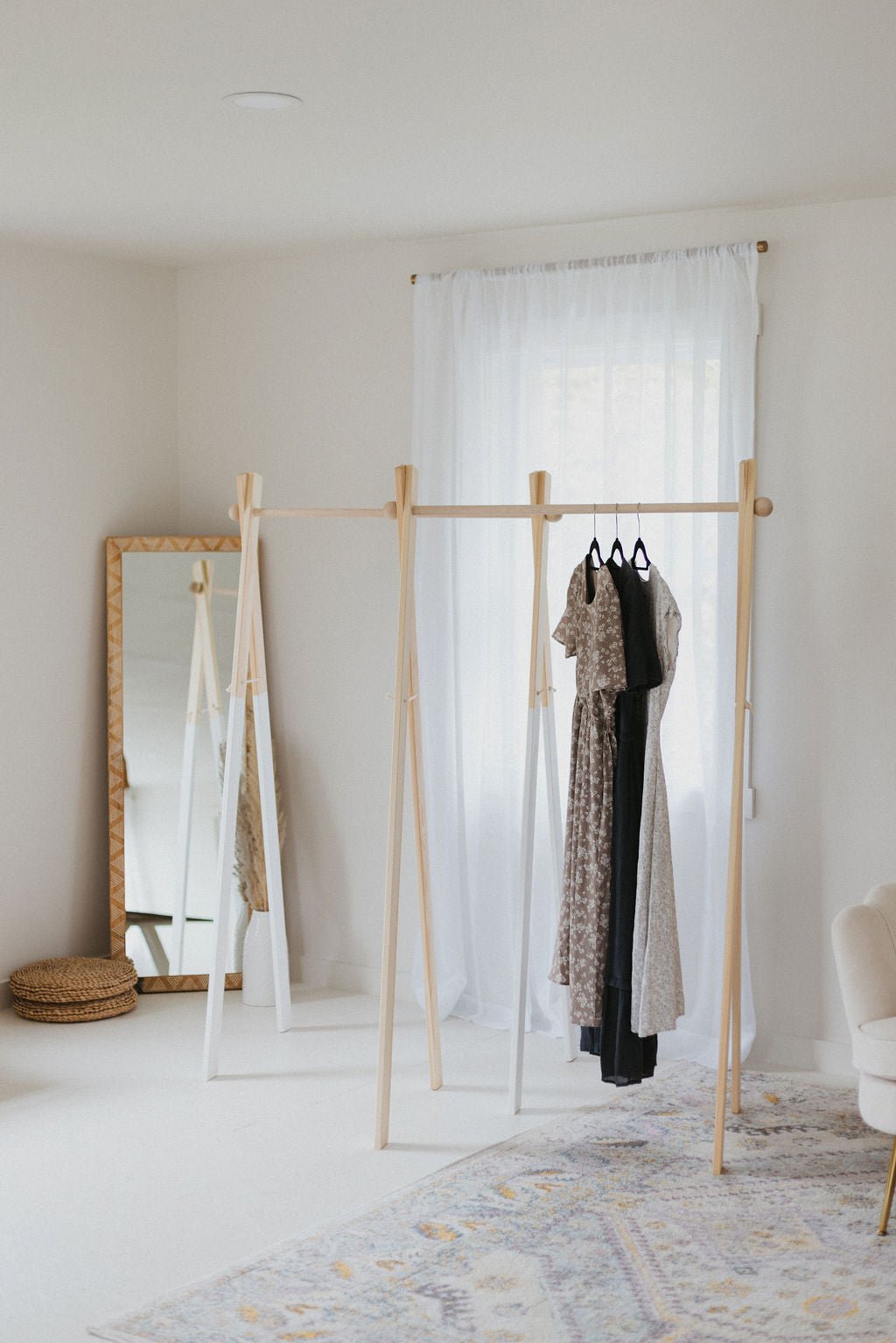 Large Wooden Clothing Rack | Minimalist A - Frame Garment Rack - Aware House