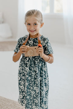 Wooden Toy Camera | Wood & Leather Toddler Camera - Aware House