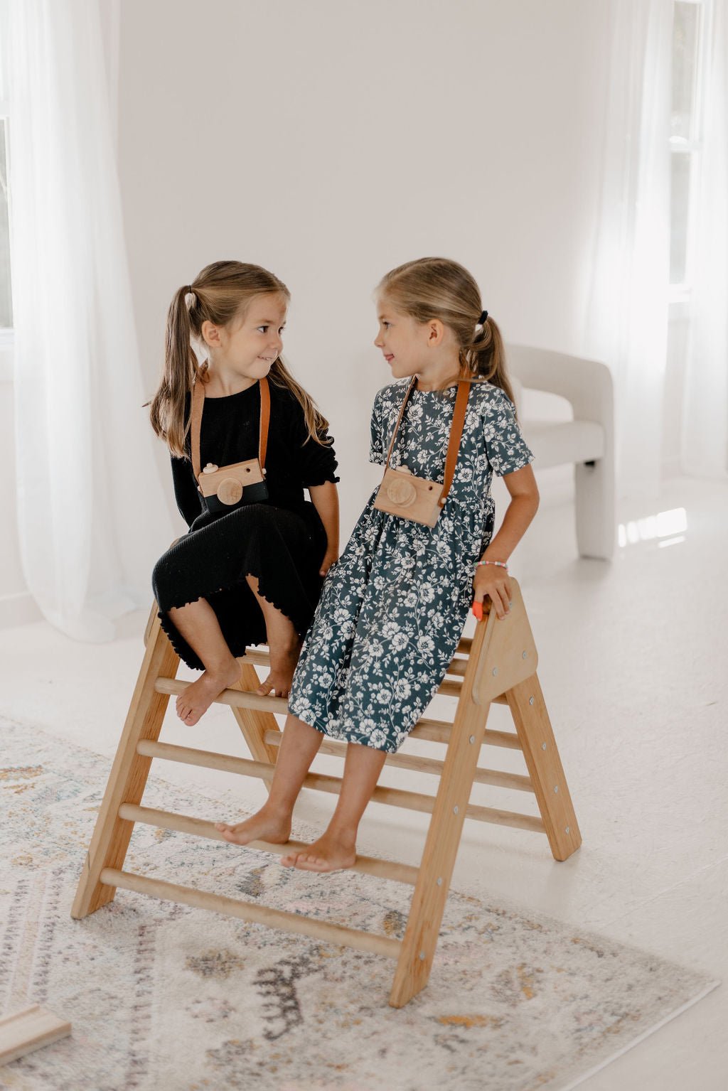 Wooden Toy Camera | Wood & Leather Toddler Camera - Aware House