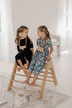 Wooden Toy Camera | Wood & Leather Toddler Camera - Aware House