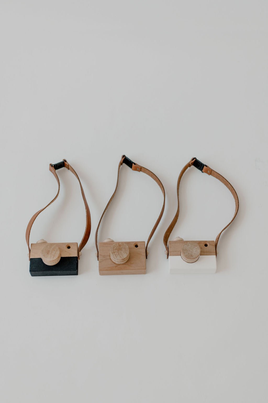 Wooden Toy Camera | Wood & Leather Toddler Camera - Aware House