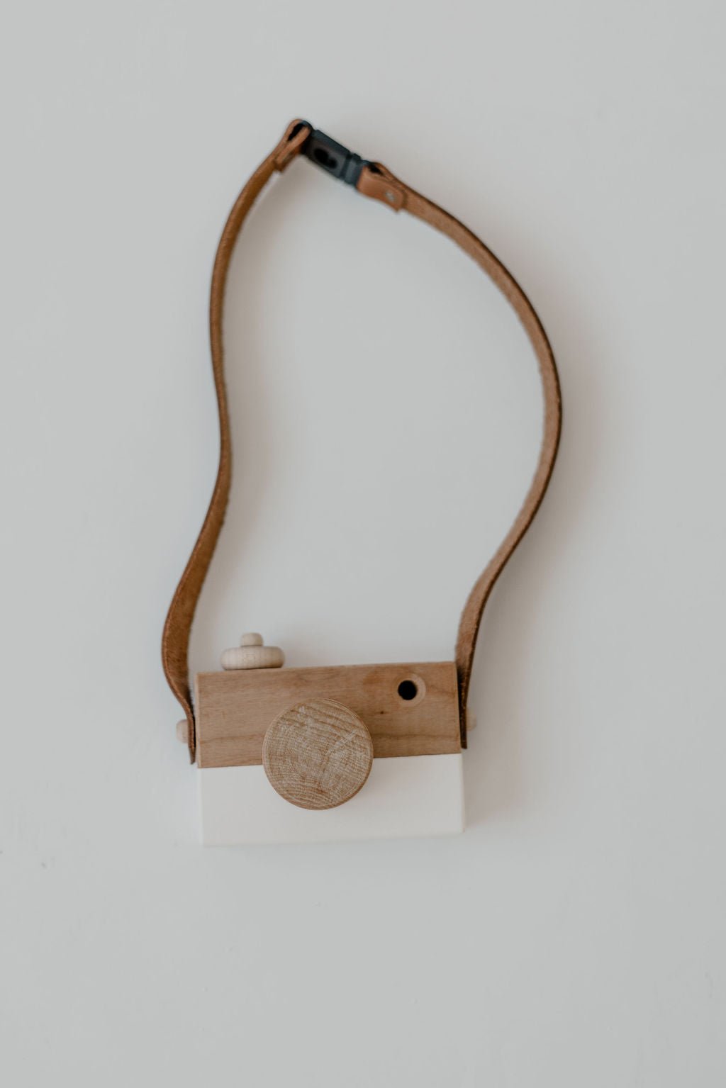 Wooden Toy Camera | Wood & Leather Toddler Camera - Aware House