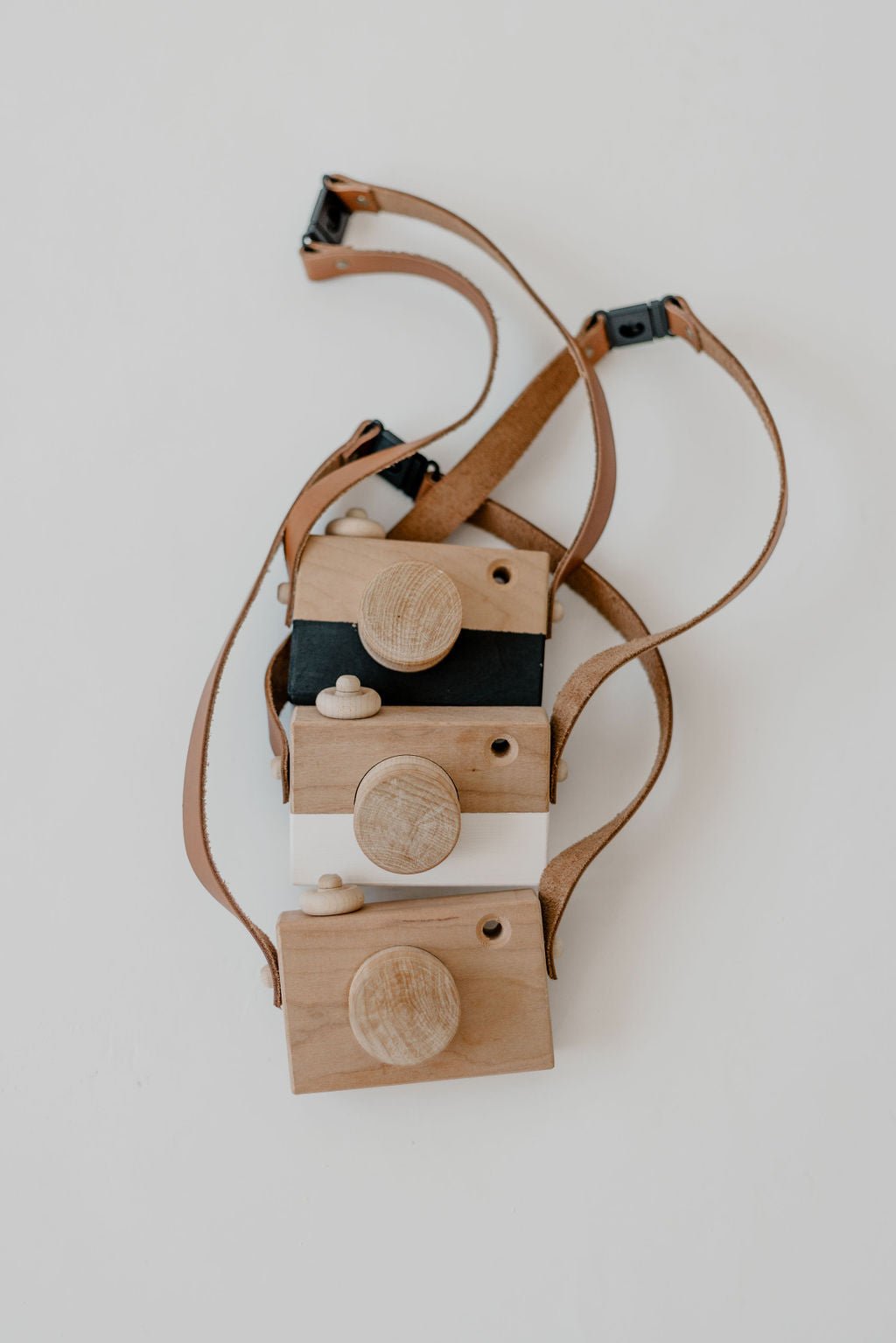Wooden Toy Camera | Wood & Leather Toddler Camera - Aware House