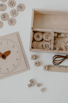 Wooden Math Helper Box | Montessori Learning Set - Aware House