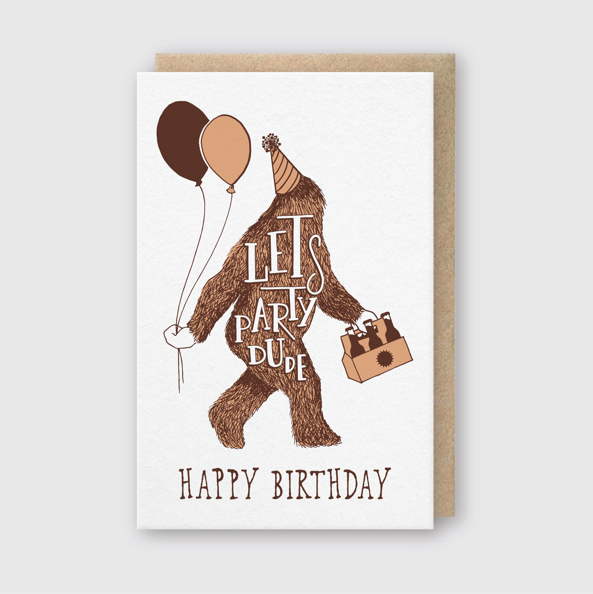 Happy Birthday Sasquatch Greeting Card Greeting Card-zoom-1