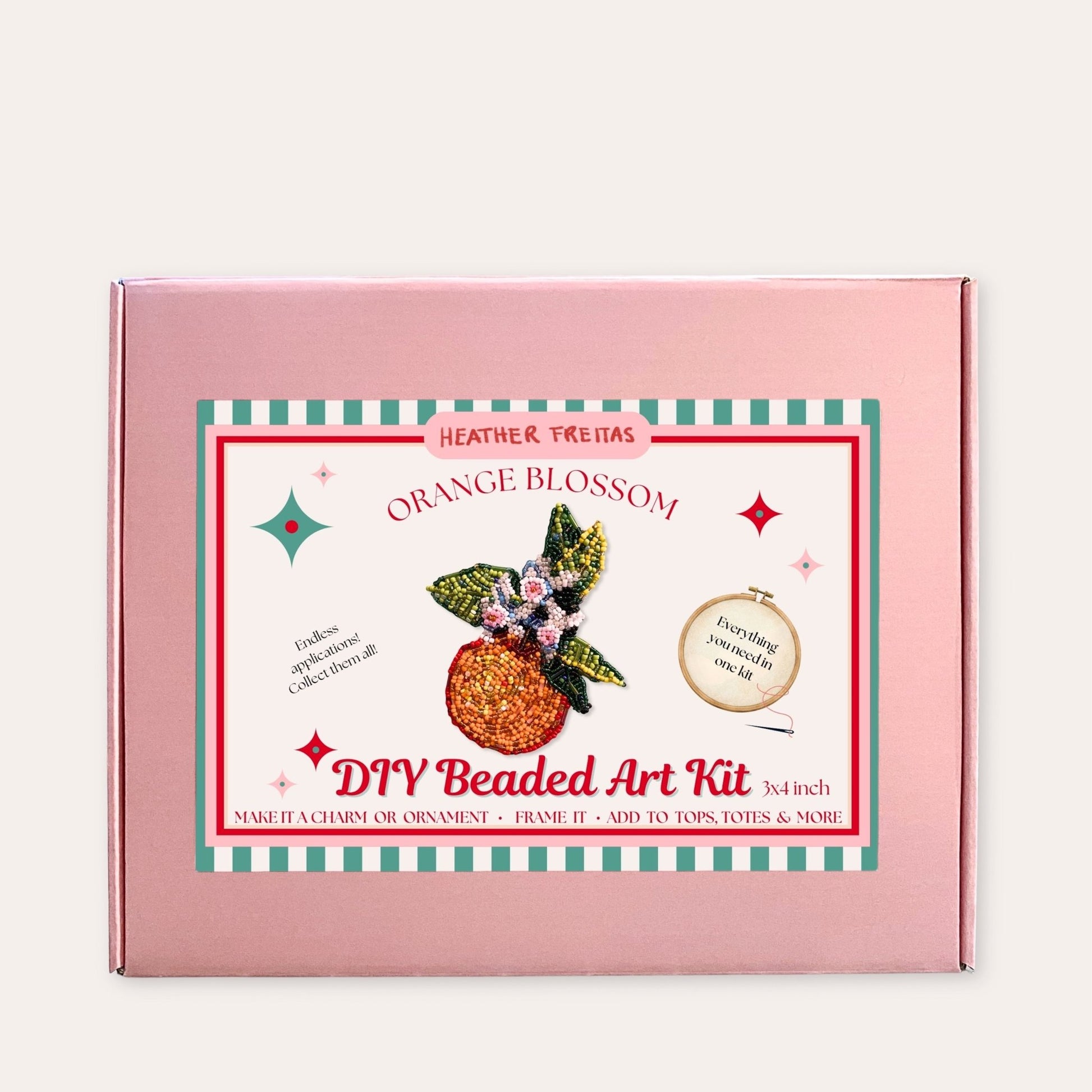 Orange Blossom Beaded Art Kit - Aware House