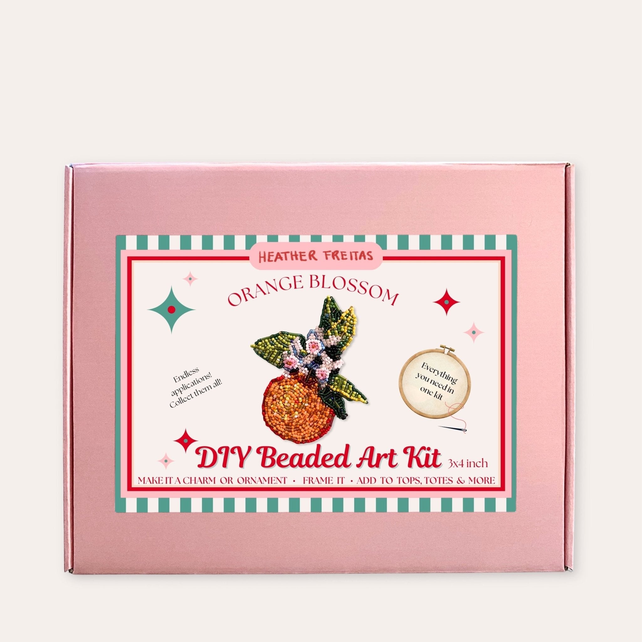 Orange Blossom Beaded Art Kit - Aware House