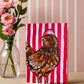 Brown Chicken Greeting Card Fine Art Print