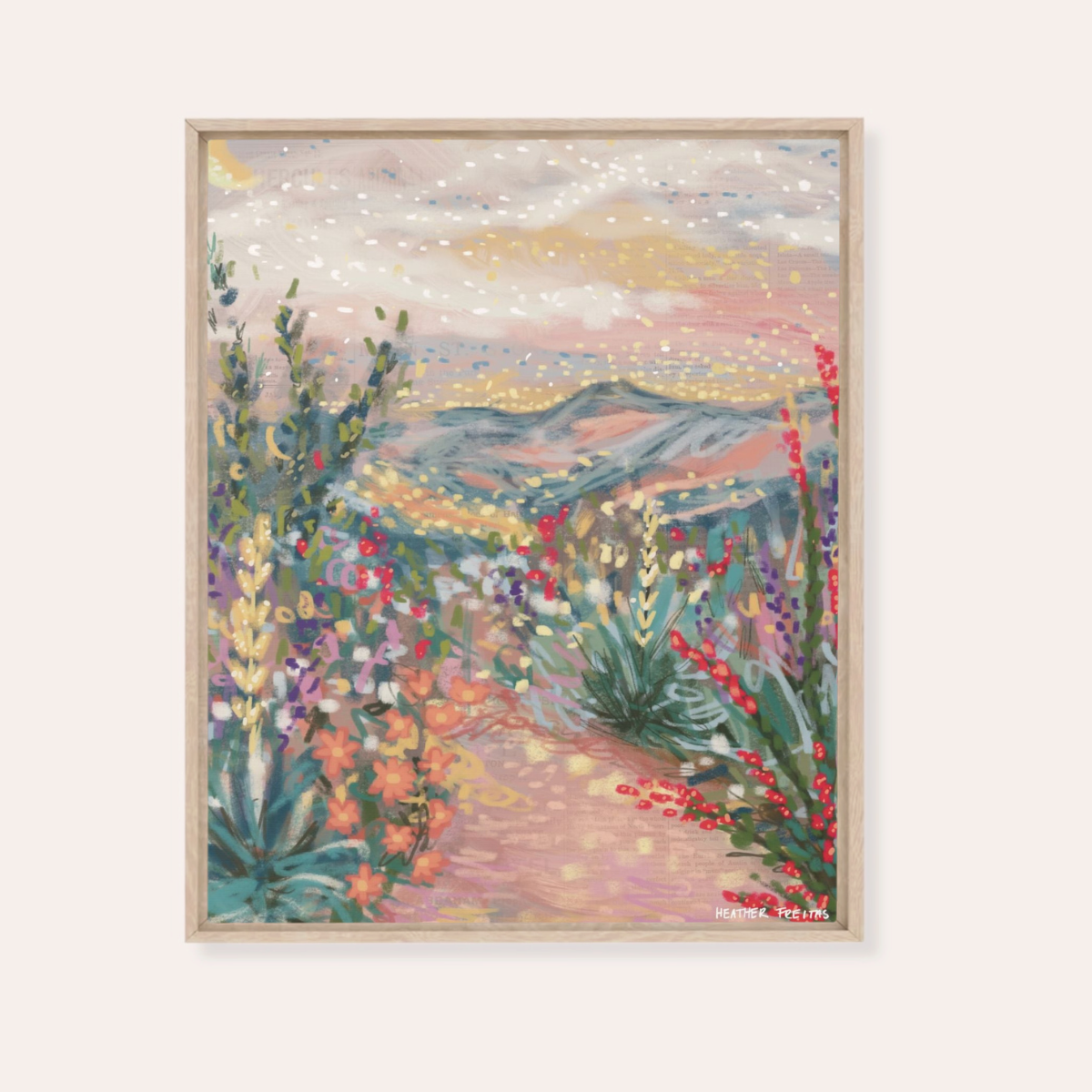 Pastel Desert | Framed Fine Art Canvas Print | Multiple Sizes-zoom-4