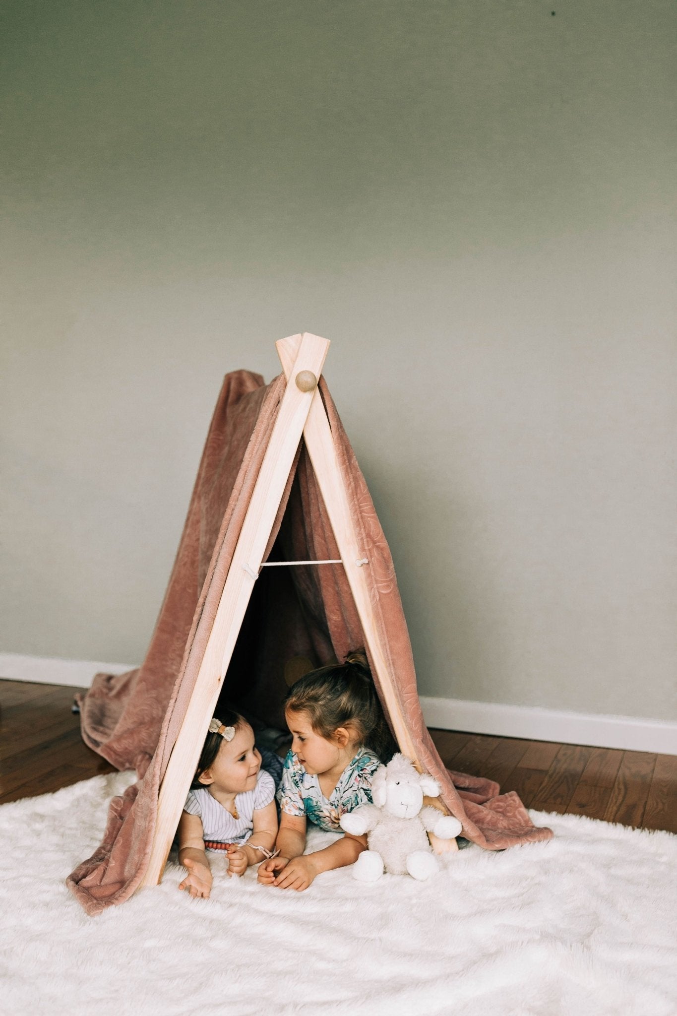 Wooden Toddler Clothing Rack | Montessori Dress Rack - Aware House