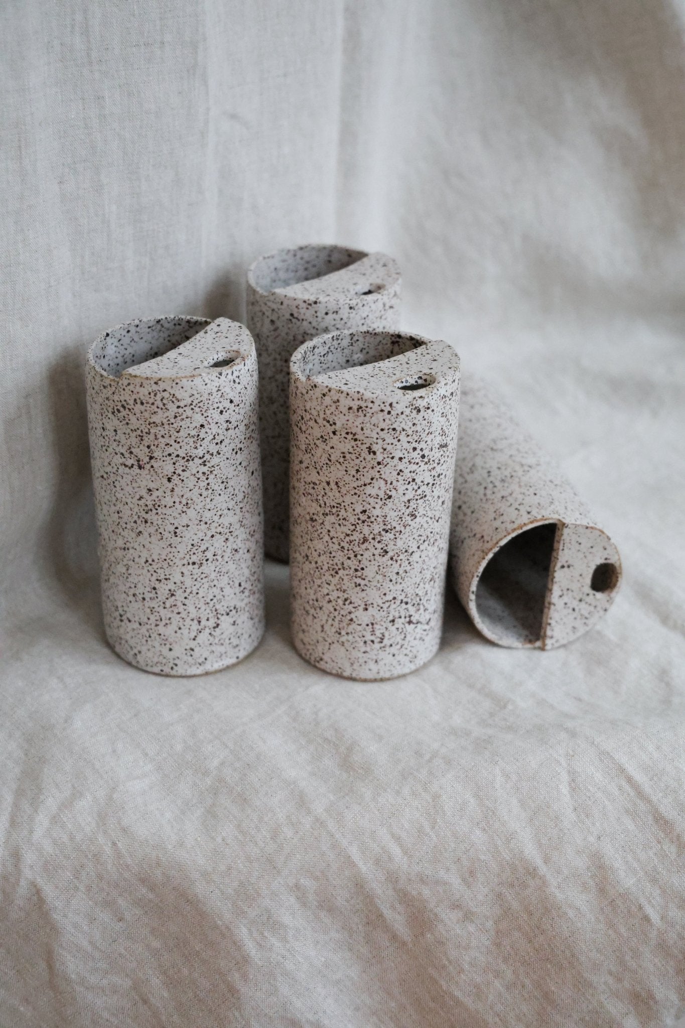 Matte White Speckled To - Go Cup | Ceramic Stoneware - Aware House