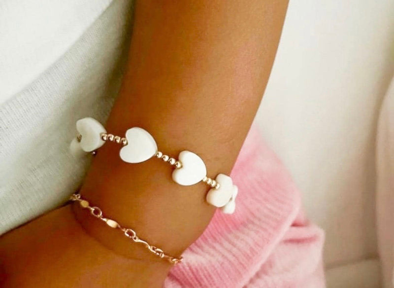 Shell Heart Bracelet | 14K Gold Filled-zoom-