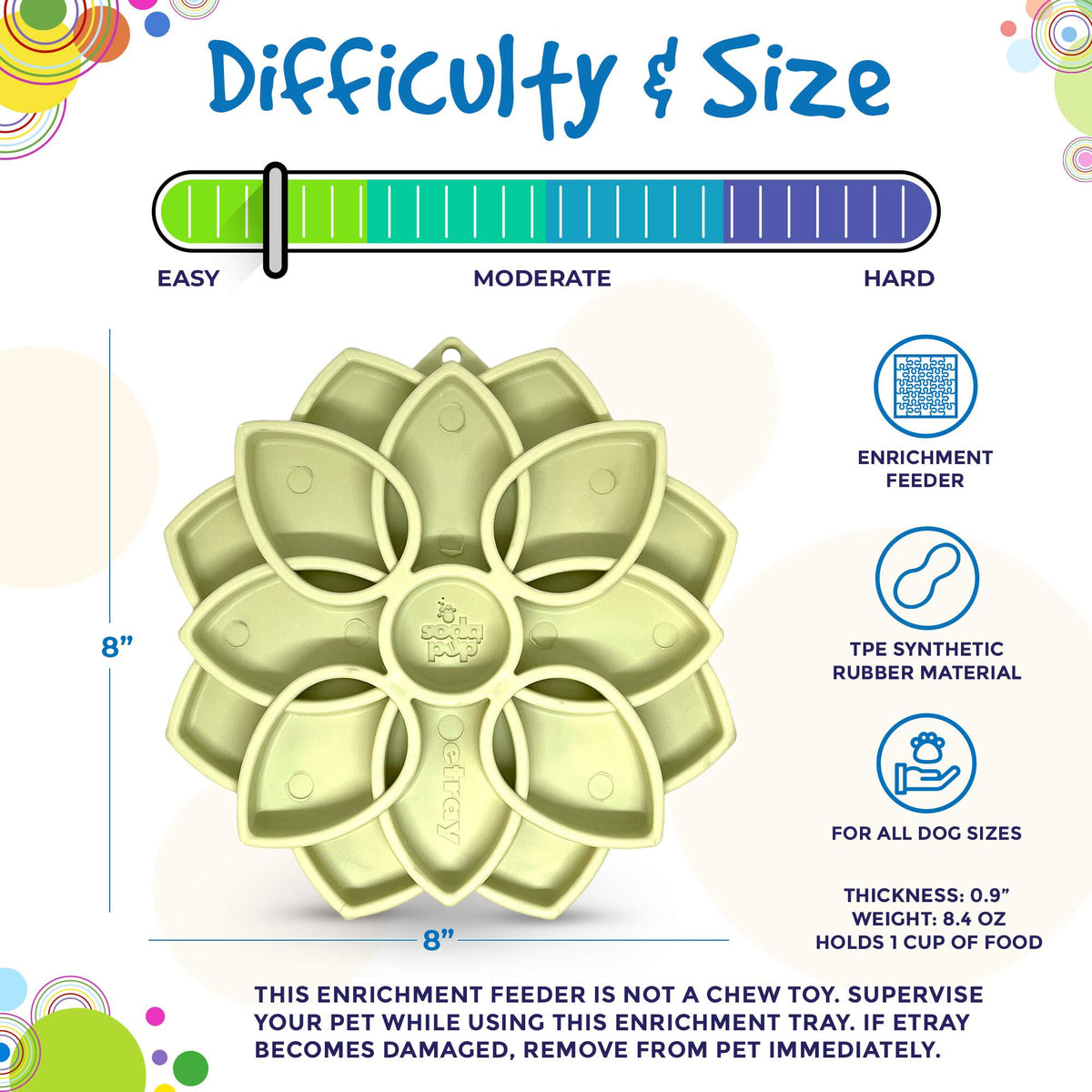 Mandala Softie eTray Shallow Slow Feeder Dog Bowl-zoom-8