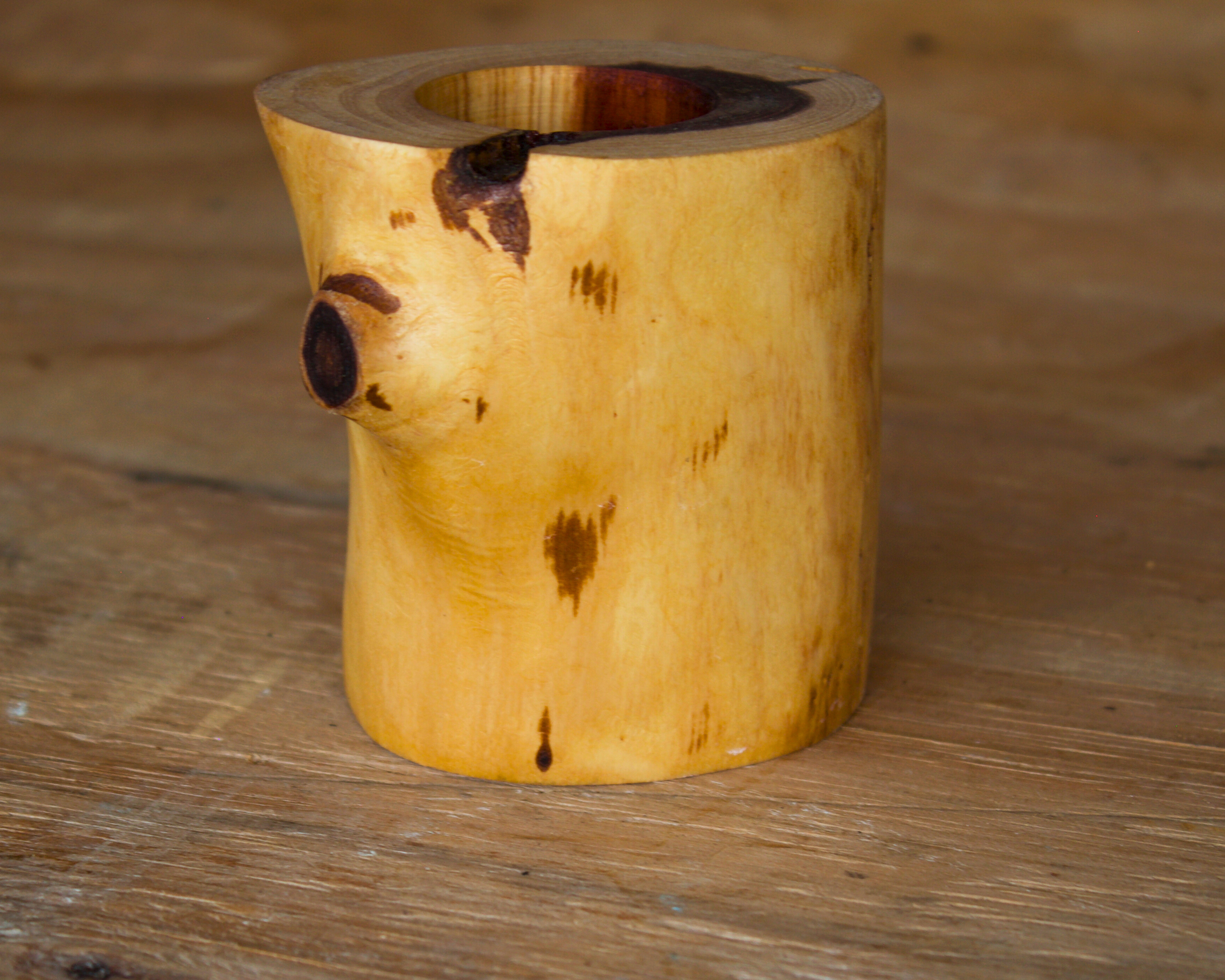 Western Red Cedar Wooden Candle Holders Set of Three-zoom-5