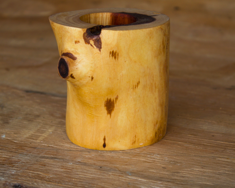 Western Red Cedar Wooden Candle Holders Set of Three-zoom-