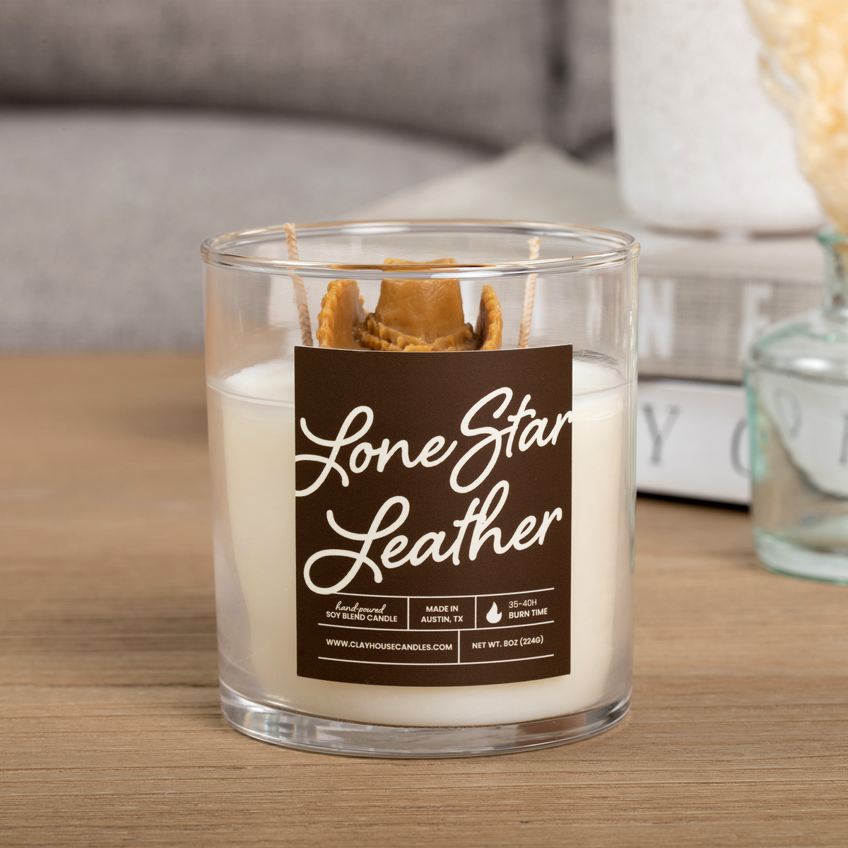 Lone Star Leather Container Candle-zoom-6