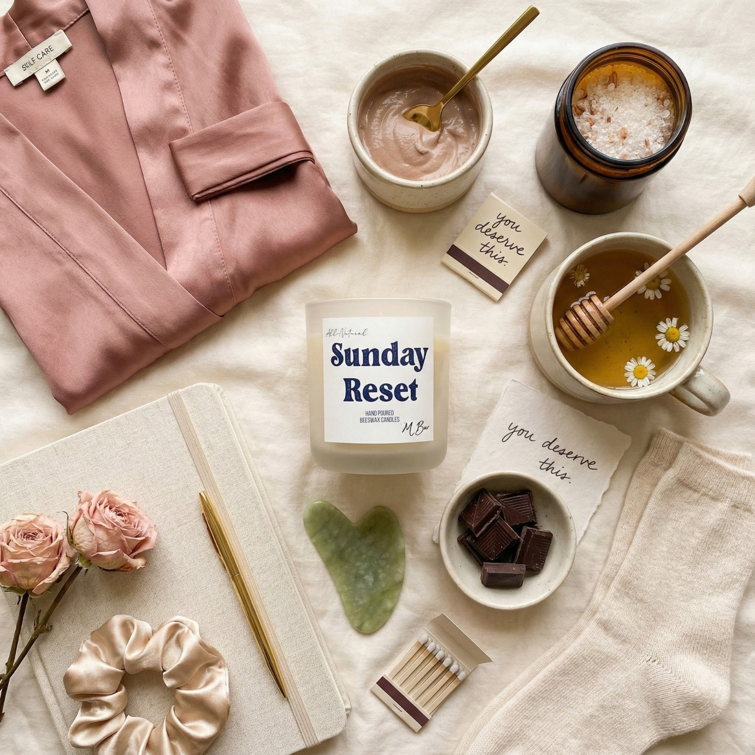 Sunday Reset Beeswax Candle-zoom-4