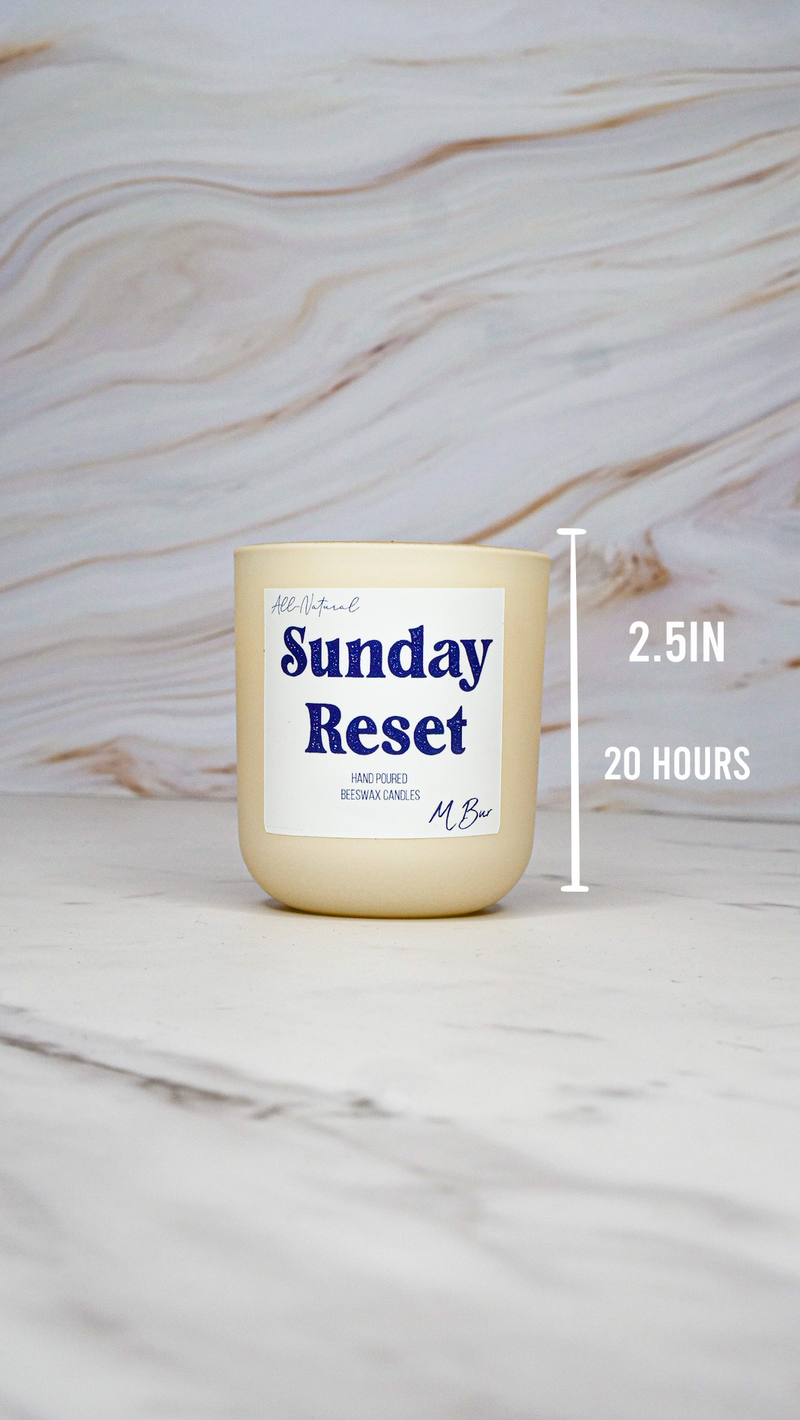 Sunday Reset Beeswax Candle-zoom-