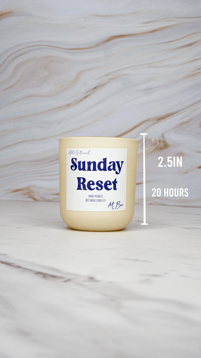 Sunday Reset Beeswax Candle-zoom-