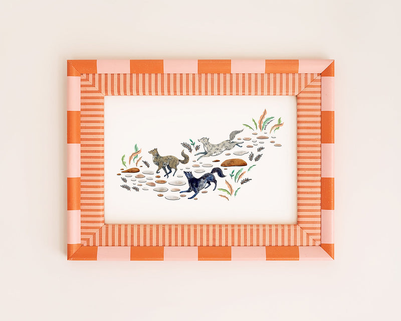 Running Wolves Art Print-zoom-