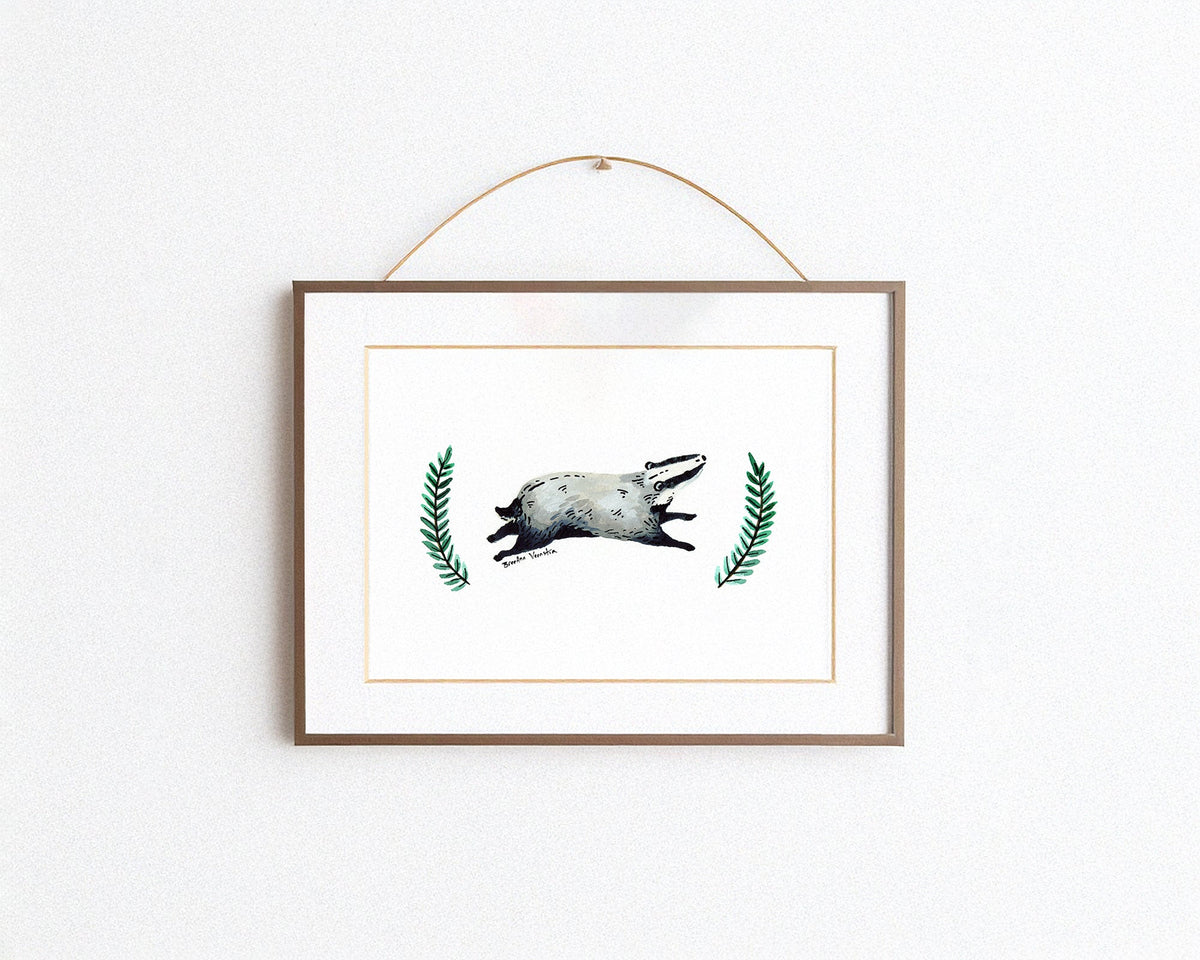 Badger Art Print-2