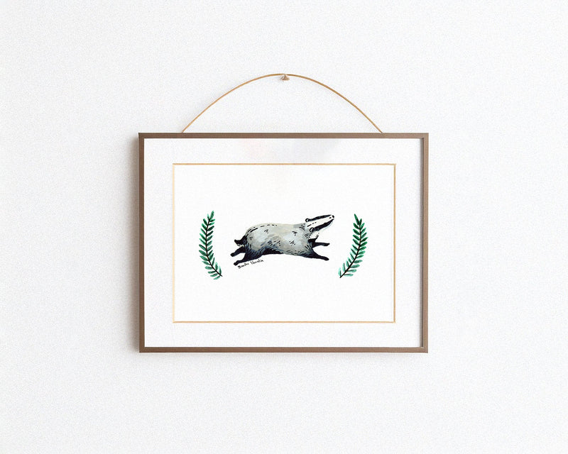 Badger Art Print-zoom-