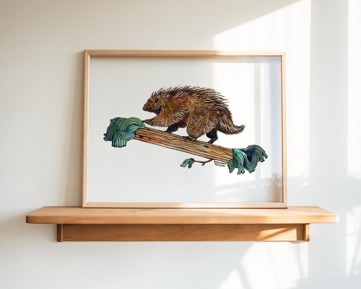 Porcupine Art Print-2