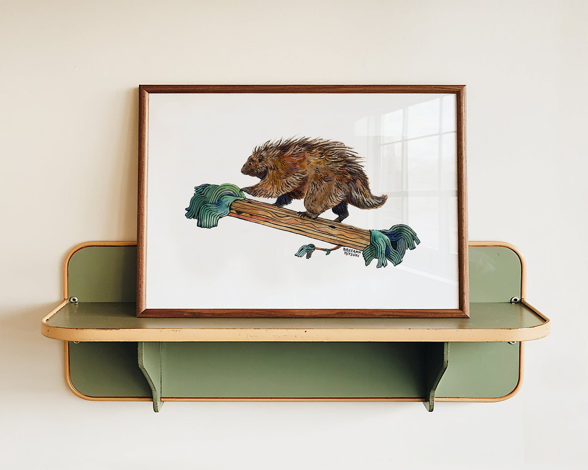 Porcupine Art Print-4