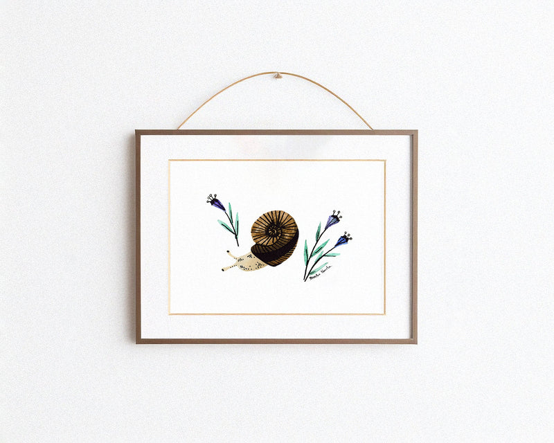 Garden Snail Art Print-zoom-
