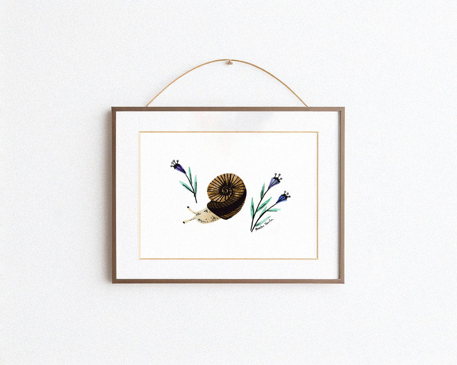 Garden Snail Art Print