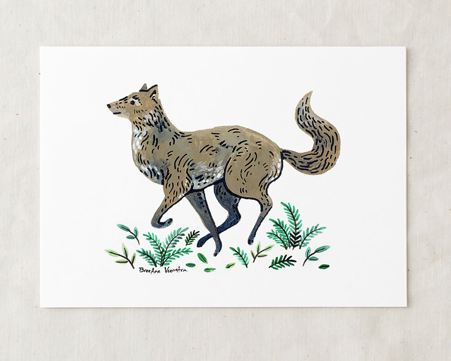 Gray Wolf Art Print-1