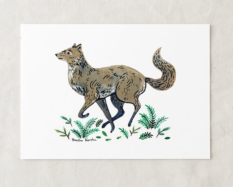 Gray Wolf Art Print-zoom-