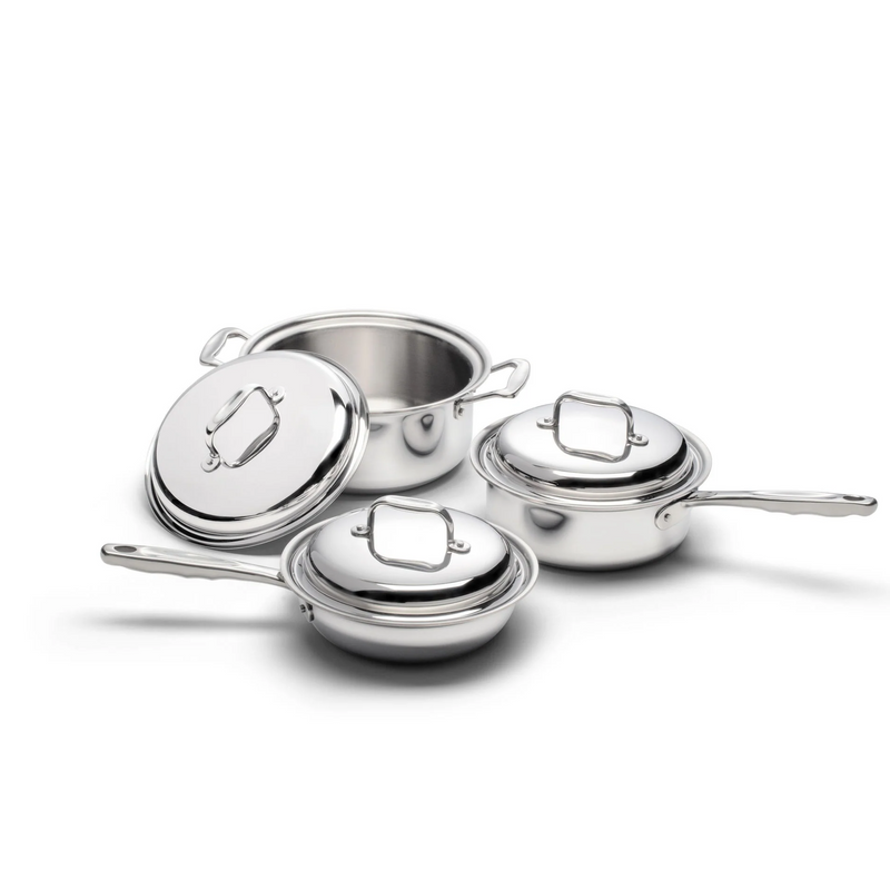 6 Piece Stainless Steel Cookware Set-zoom-