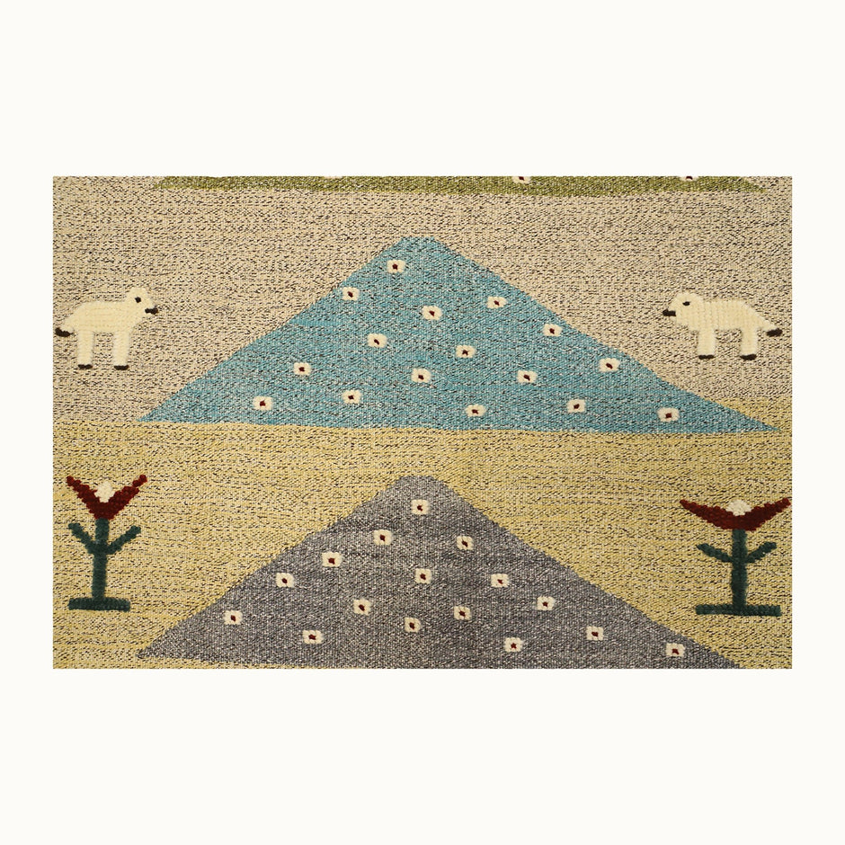 Mountain March Kids Rug | Handmade Wool Rug for Nursery, Playrooms & Children’s Rooms - Aware House