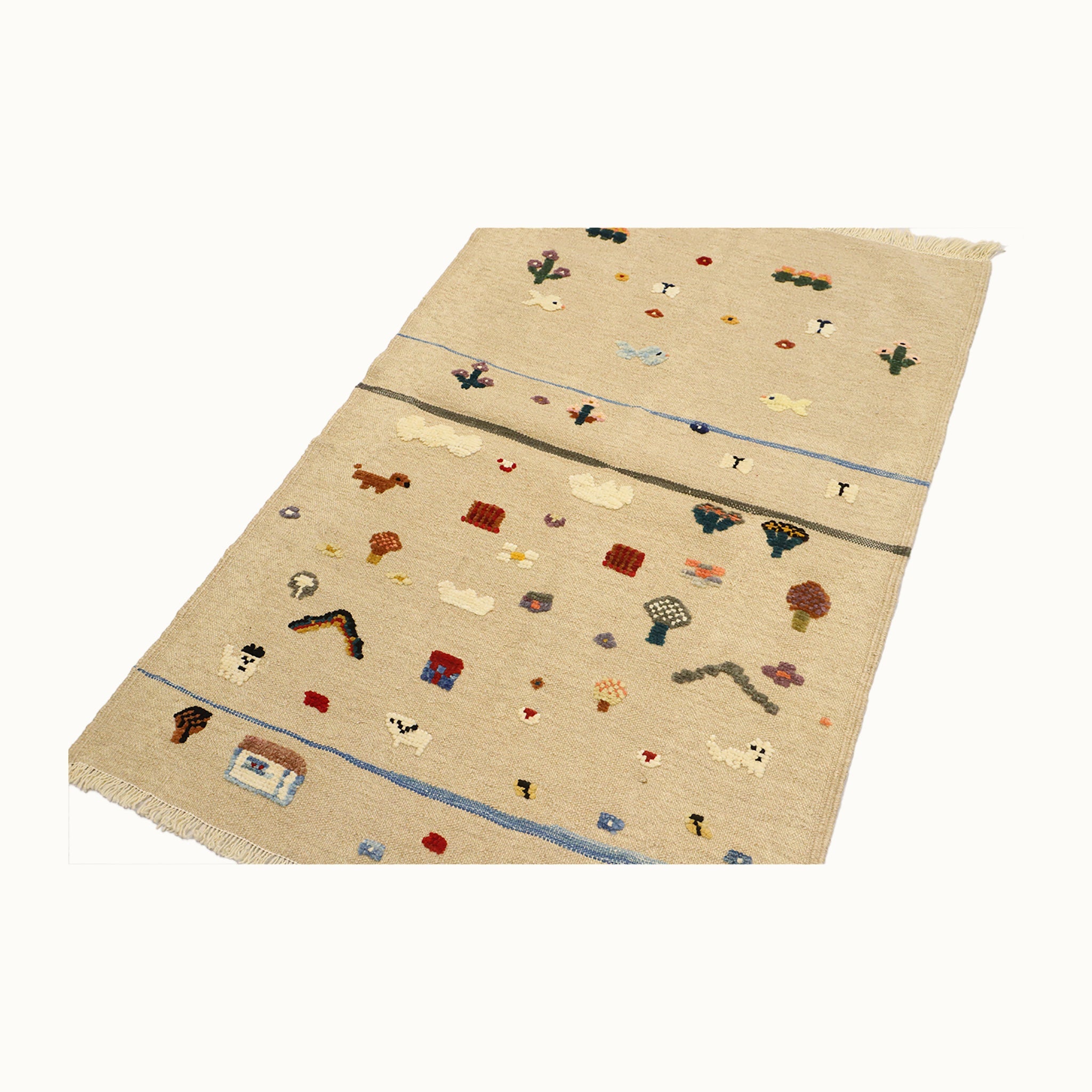 Meadow Tale Kids Rug | Handmade Wool Rug for Nursery, Playrooms & Children’s Rooms - Aware House