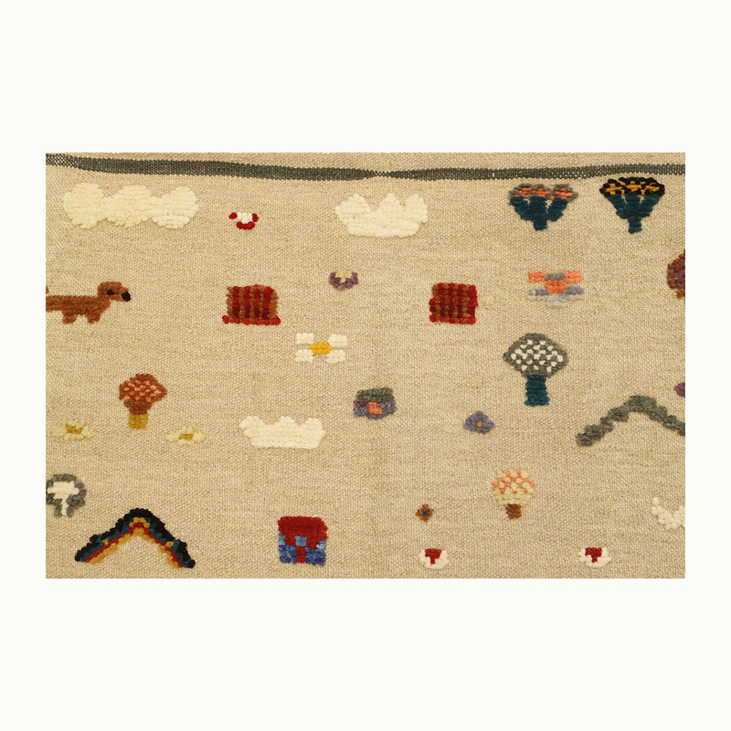 Meadow Tale Kids Rug | Handmade Wool Rug for Nursery, Playrooms & Children’s Rooms-zoom-