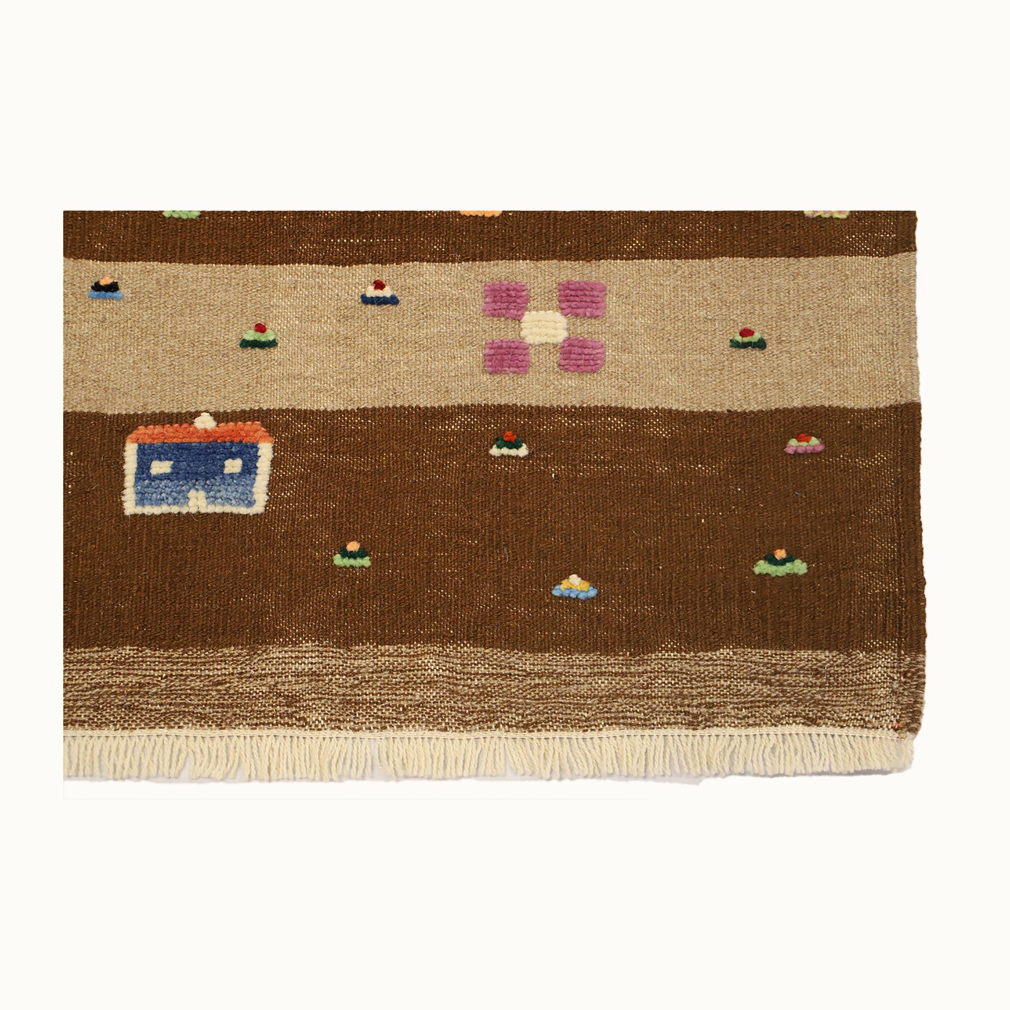 Patchy Fields Kids Rug | Handmade Wool Rug for Nursery, Playrooms & Children’s Rooms - Aware House