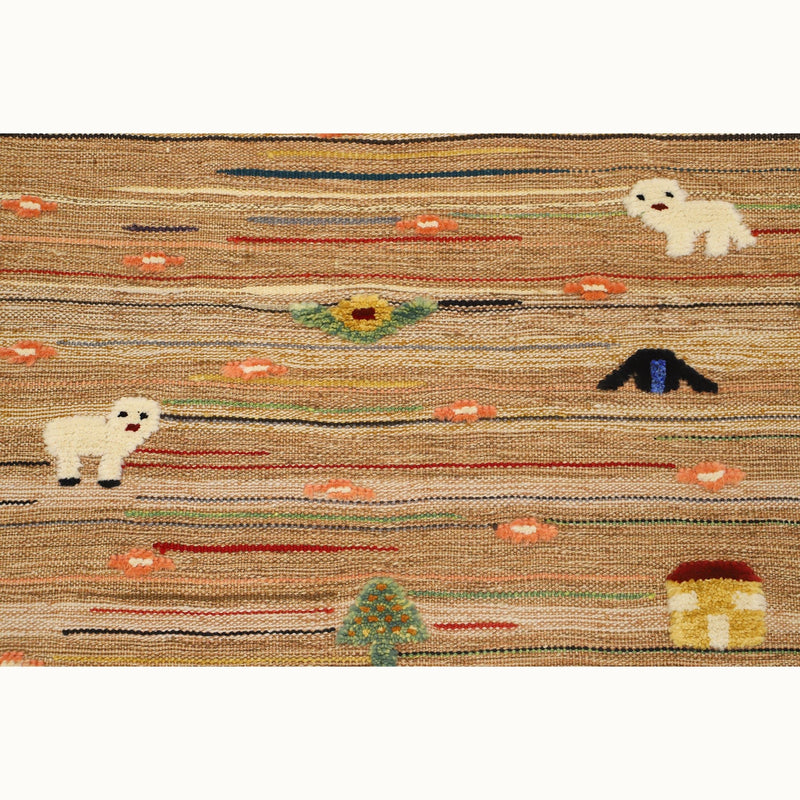 Peachy Path Kids Rug | Handmade Wool Rug for Nursery, Playrooms & Children’s Rooms-zoom-