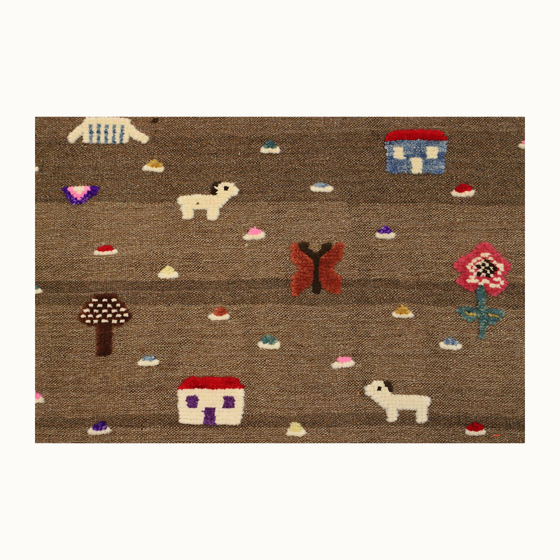 Village Bloom Kids Rug | Handmade Wool Rug for Nursery, Playrooms & Children’s Rooms-zoom-