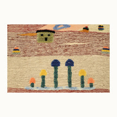 Mushroom Path Kids Rug | Handmade Wool Rug for Nursery, Playrooms & Children’s Rooms - Aware House