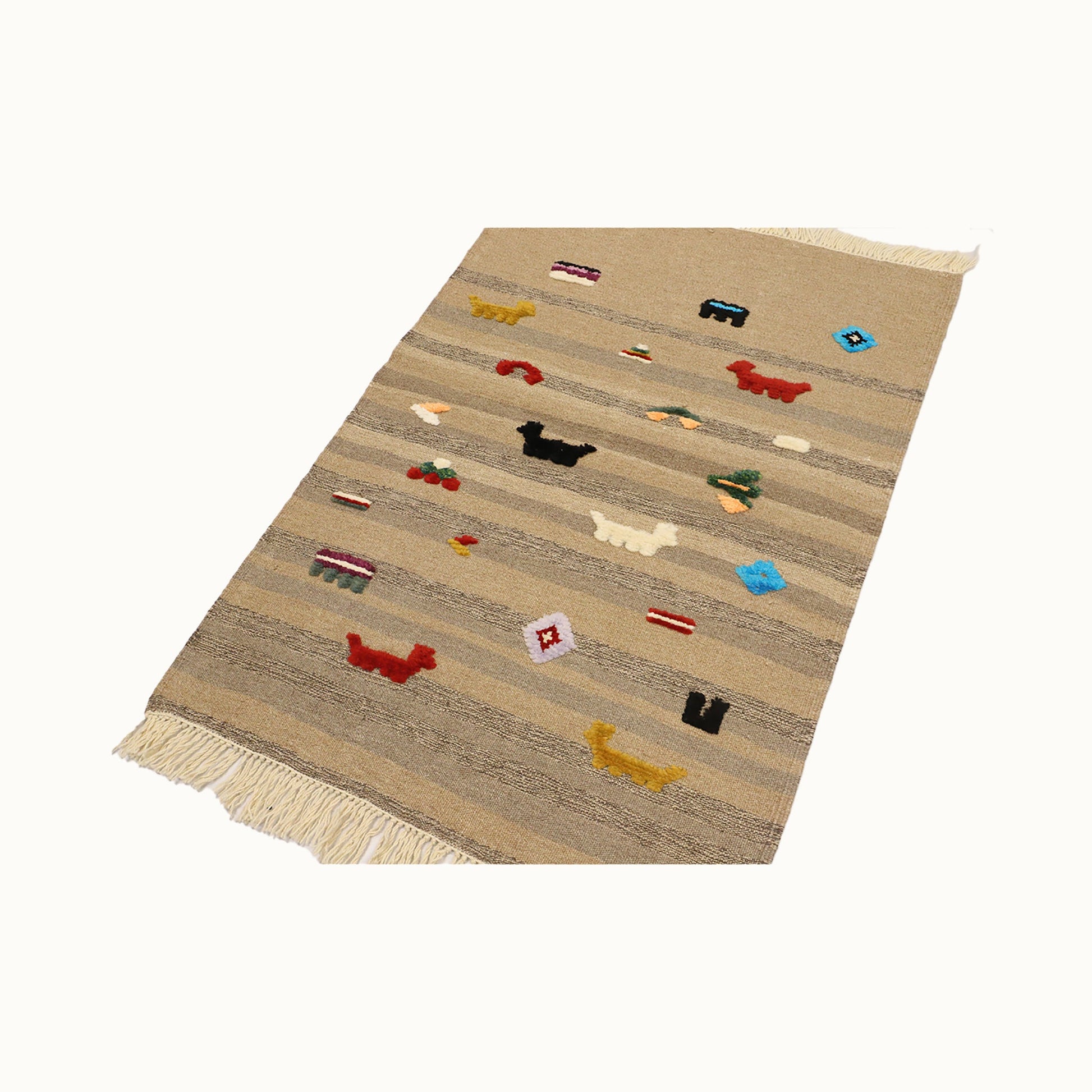 Doodle Dogs Kids Rug | Handmade Wool Rug for Nursery, Playrooms & Children’s Rooms - Aware House