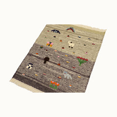 Sheep & Bloom Kids Rug | Handmade Wool Rug for Nursery, Playrooms & Children’s Rooms - Aware House