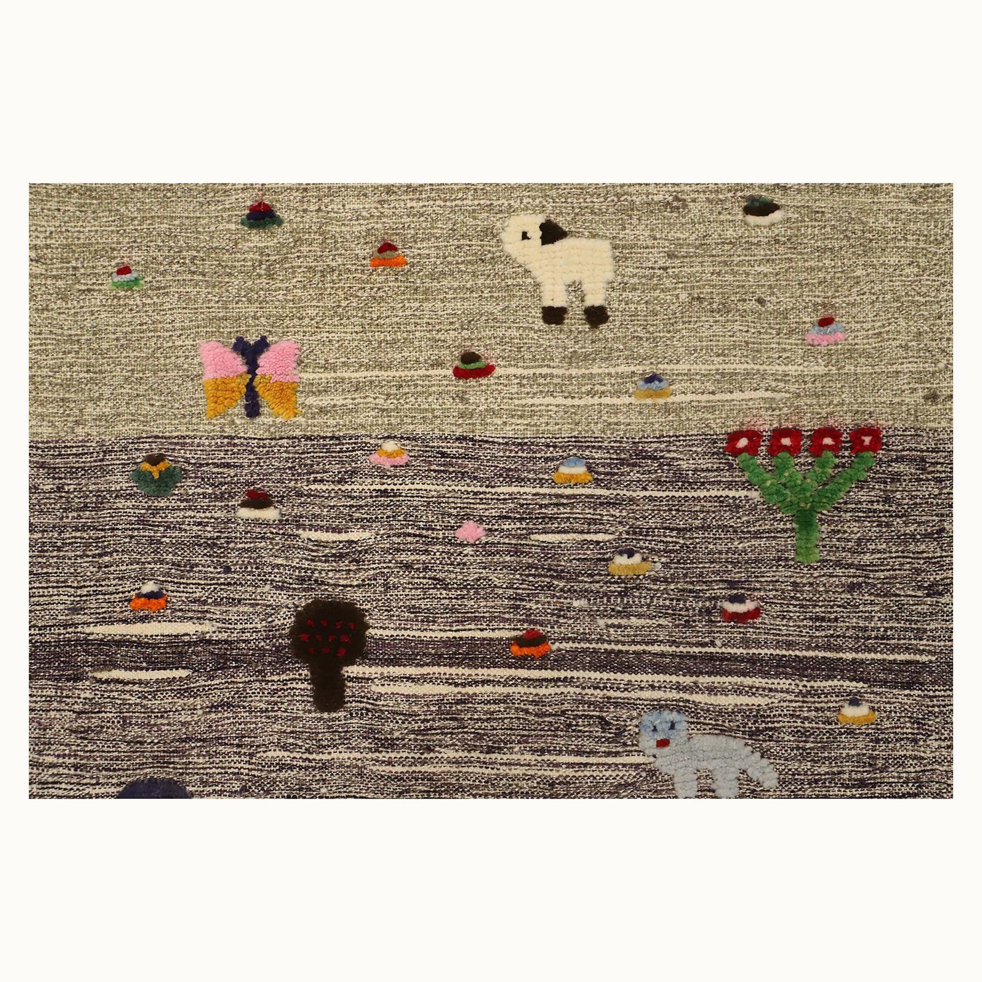 Sheep & Bloom Kids Rug | Handmade Wool Rug for Nursery, Playrooms & Children’s Rooms - Aware House