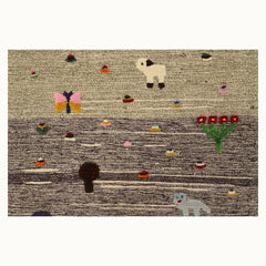 Sheep & Bloom Kids Rug | Handmade Wool Rug for Nursery, Playrooms & Children’s Rooms - Aware House