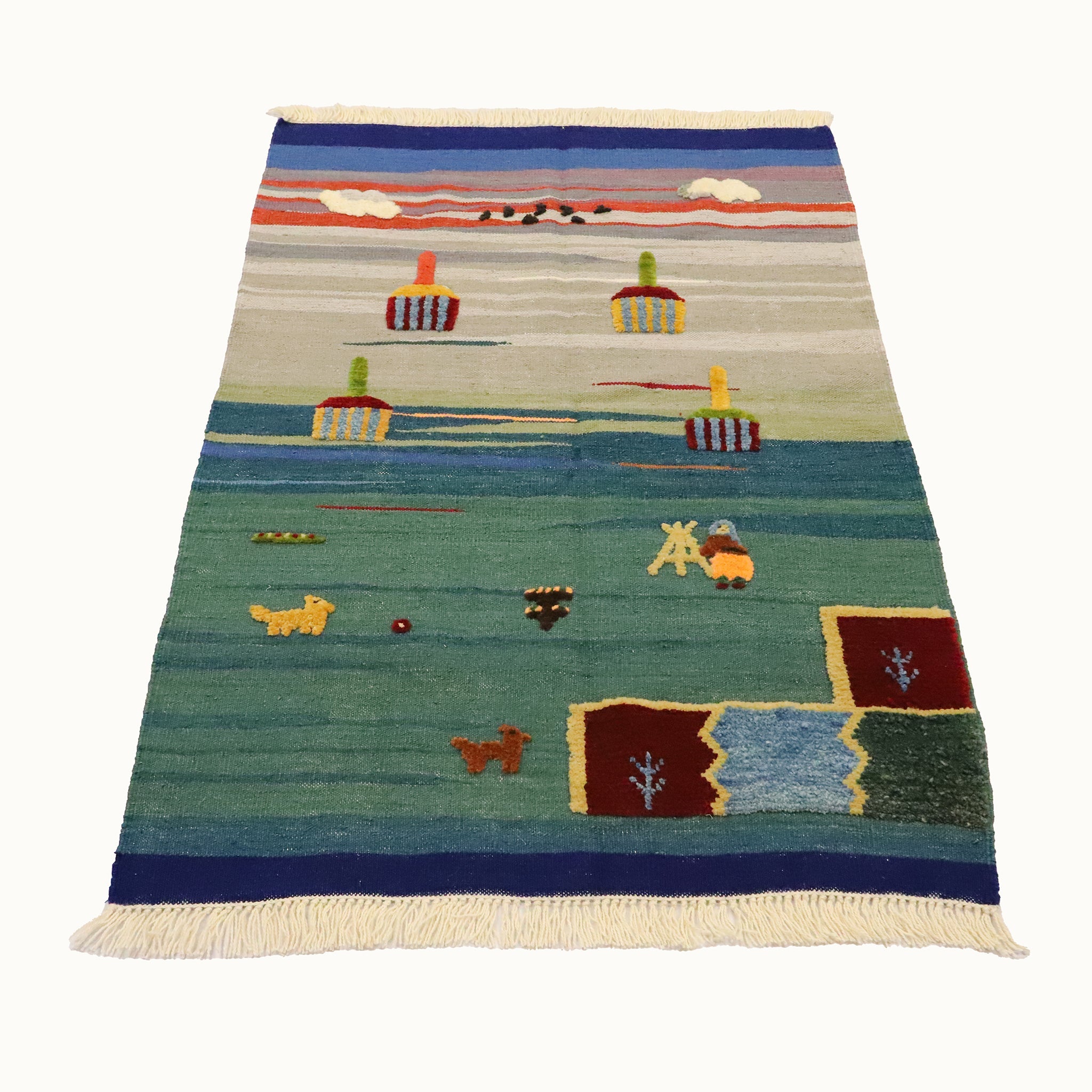 Lake Camp Kids Rug | Handmade Wool Rug for Nursery, Playrooms & Children’s Rooms - Aware House