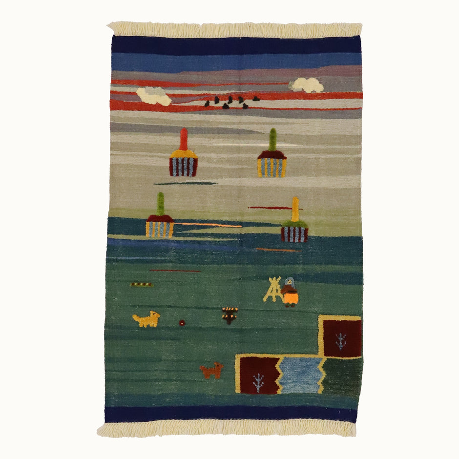 Lake Camp Kids Rug | Handmade Wool Rug for Nursery, Playrooms & Children’s Rooms - Aware House