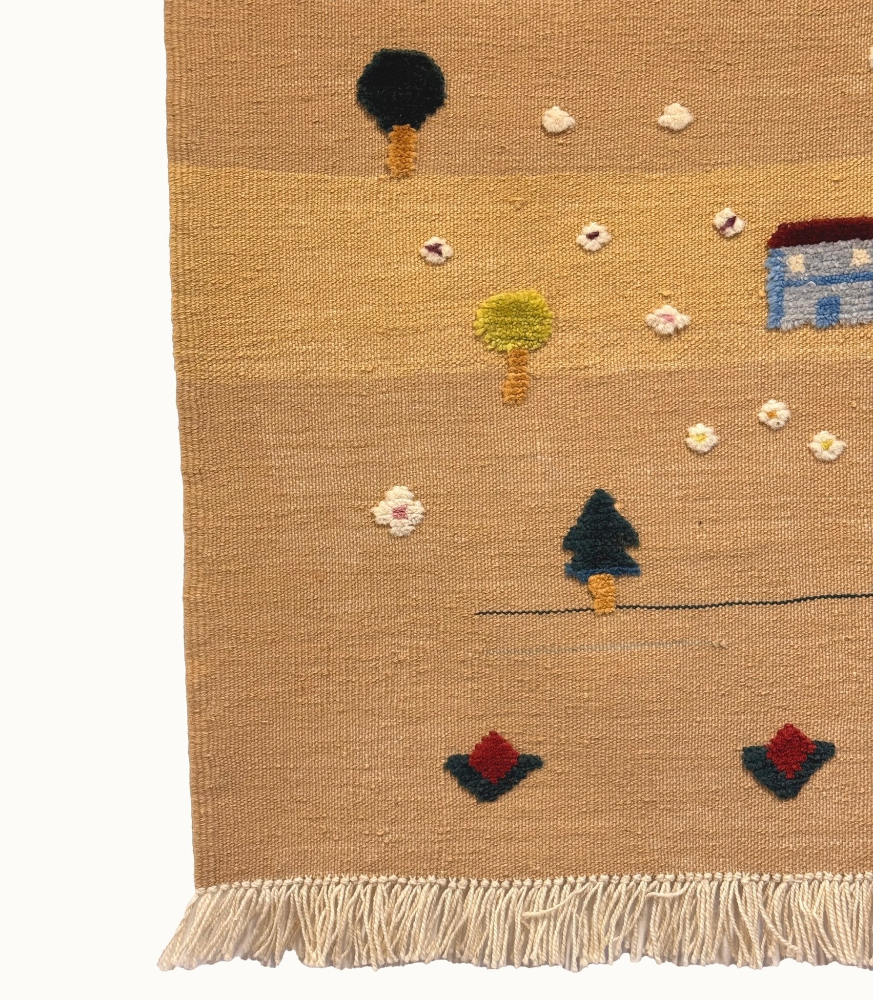 Puppy Meadow Kids Rug | Handmade Wool Rug for Nursery, Playrooms & Children’s Rooms - Aware House