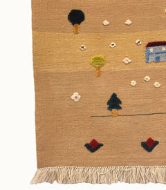 Puppy Meadow Kids Rug | Handmade Wool Rug for Nursery, Playrooms & Children’s Rooms - Aware House